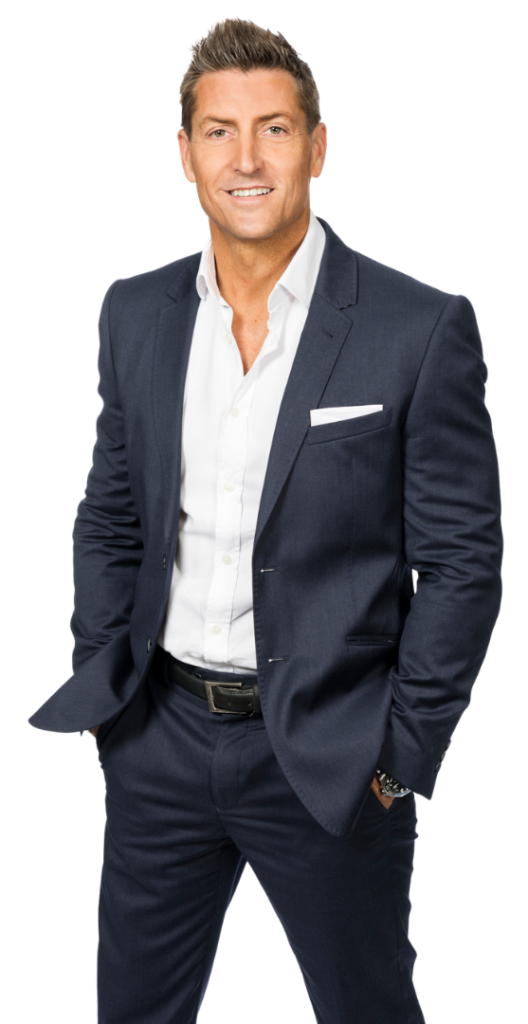 Professional man in a suit, promoting "Protect Your Assets" book.